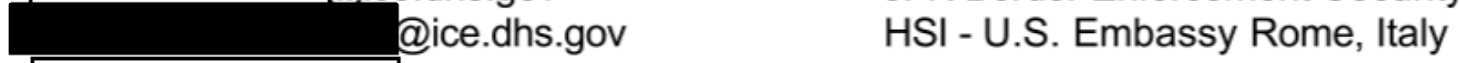 Tra gli indirizzi email ottenuti via Foia da Mother Jones compare anche quello di un agente dell’Agenzia federale per l’immigrazione statunitense (ICE) che si è probabilmente interfacciato con Clearview AI per conto dell’Ambasciata USA a Roma
