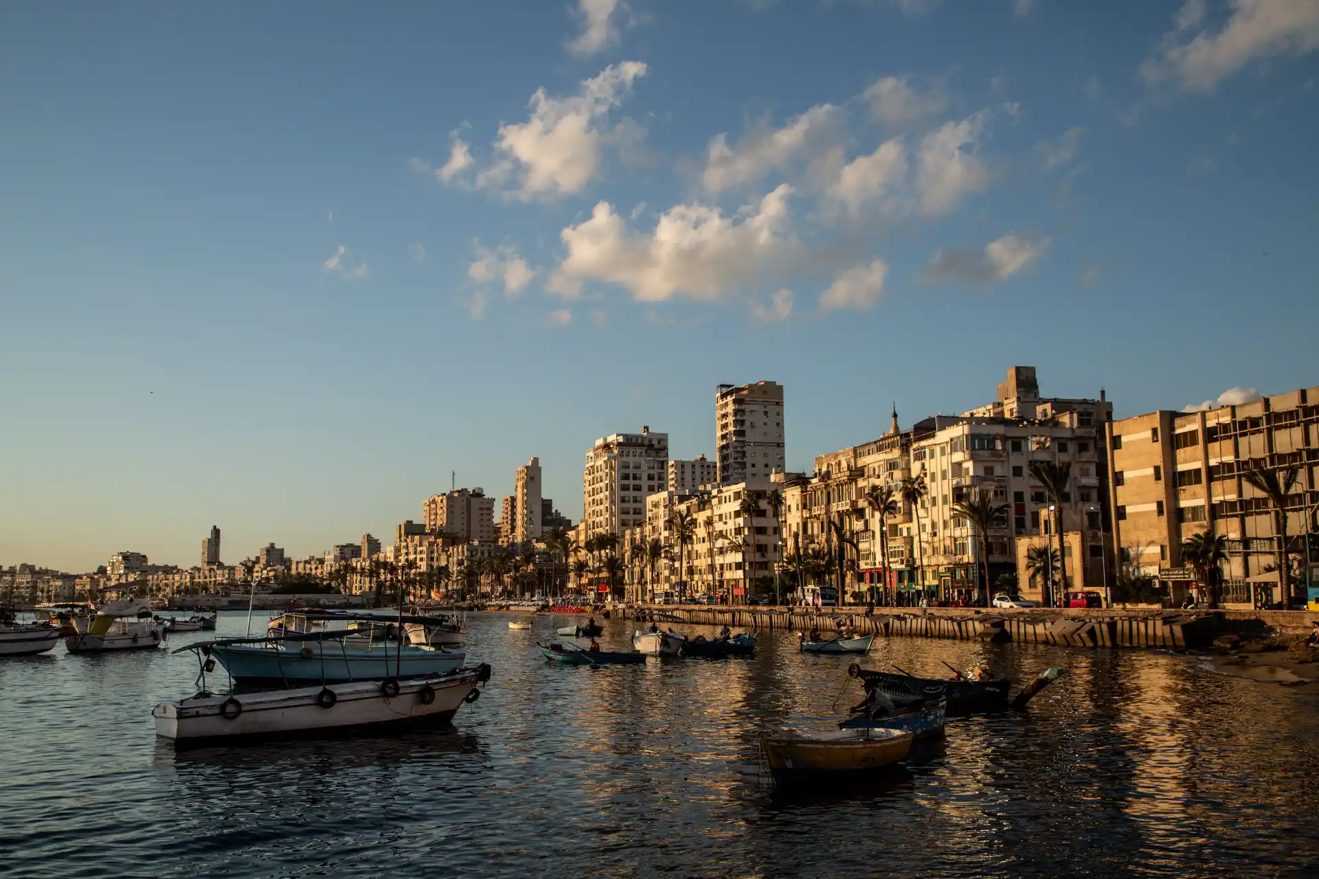 Alessandria d'Egitto - Veduta del lungomare di Alessandria.